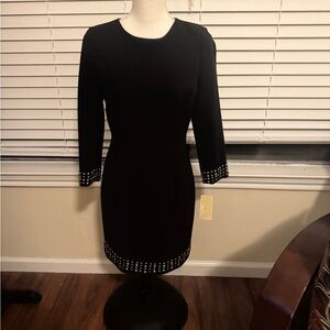 MICHAEL Michael Kors Black Dress with Studded Trim size 4